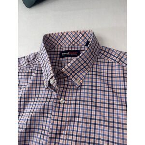 travel smart roundtree and yorke mens shirt Large Plaid Button